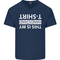 This Is My Handstand T-Shirt Gymnastics Mens V-Neck Cotton T-Shirt Navy Blue