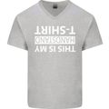 This Is My Handstand T-Shirt Gymnastics Mens V-Neck Cotton T-Shirt Sports Grey