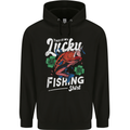 This Is My Lucky Fishing Funny Fisherman Childrens Kids Hoodie Black