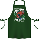 This Is My Lucky Fishing Funny Fisherman Cotton Apron 100% Organic Forest Green