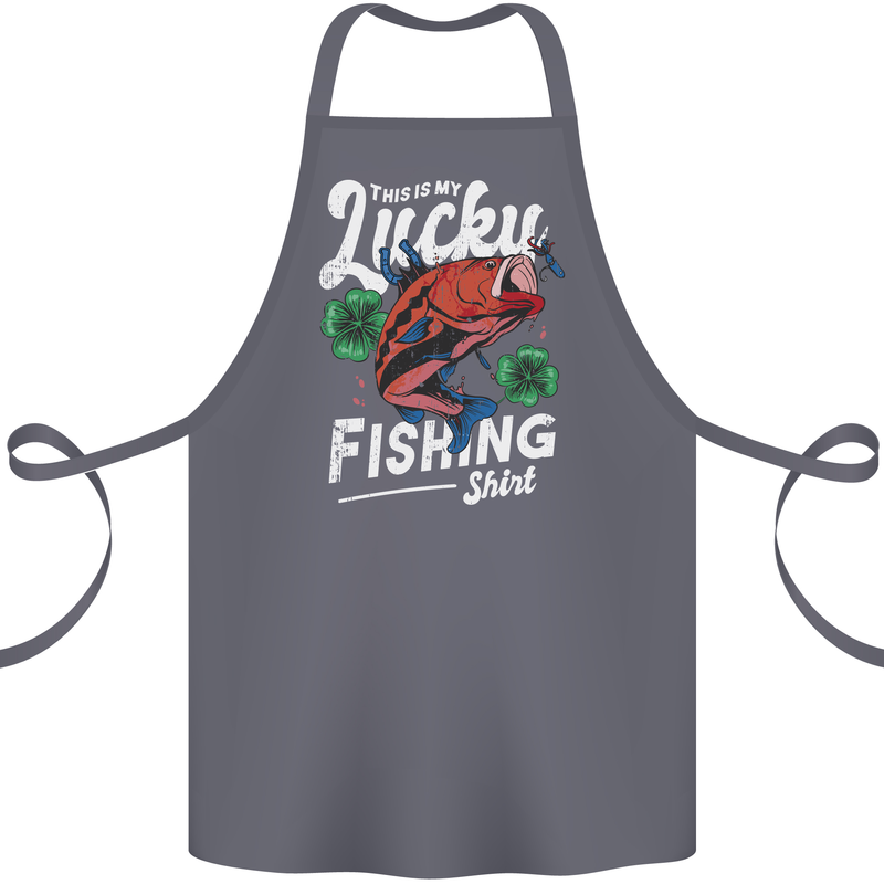 This Is My Lucky Fishing Funny Fisherman Cotton Apron 100% Organic Steel