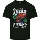 This Is My Lucky Fishing Funny Fisherman Kids T-Shirt Childrens Black