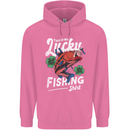 This Is My Lucky Fishing Funny Fisherman Mens 80% Cotton Hoodie Azelea