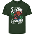 This Is My Lucky Fishing Funny Fisherman Mens Cotton T-Shirt Tee Top Forest Green