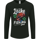 This Is My Lucky Fishing Funny Fisherman Mens Long Sleeve T-Shirt Black