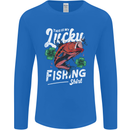 This Is My Lucky Fishing Funny Fisherman Mens Long Sleeve T-Shirt Royal Blue
