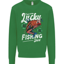 This Is My Lucky Fishing Funny Fisherman Mens Sweatshirt Jumper Irish Green