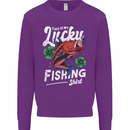 This Is My Lucky Fishing Funny Fisherman Mens Sweatshirt Jumper Purple