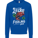 This Is My Lucky Fishing Funny Fisherman Mens Sweatshirt Jumper Royal Blue