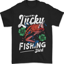 This Is My Lucky Fishing Funny Fisherman Mens T-Shirt 100% Cotton Black
