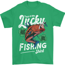 This Is My Lucky Fishing Funny Fisherman Mens T-Shirt 100% Cotton Irish Green