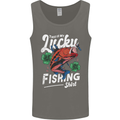 This Is My Lucky Fishing Funny Fisherman Mens Vest Tank Top Charcoal