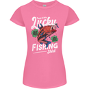 This Is My Lucky Fishing Funny Fisherman Womens Petite Cut T-Shirt Azalea