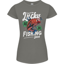 This Is My Lucky Fishing Funny Fisherman Womens Petite Cut T-Shirt Charcoal