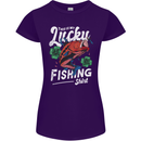This Is My Lucky Fishing Funny Fisherman Womens Petite Cut T-Shirt Purple
