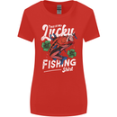 This Is My Lucky Fishing Funny Fisherman Womens Wider Cut T-Shirt Red
