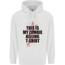 This Is My Zombie Killing Halloween Horror Mens Hoodie White