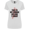 This Is My Zombie Killing Halloween Horror Womens Wider Cut T-Shirt White