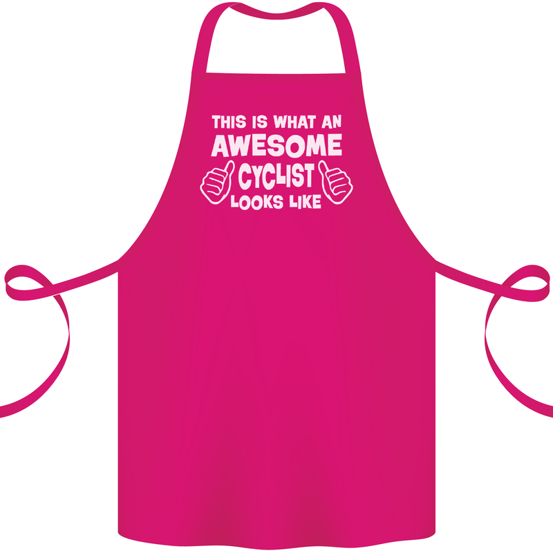 This Is What An Awesome Cyclist Cyclist Cotton Apron 100% Organic Pink