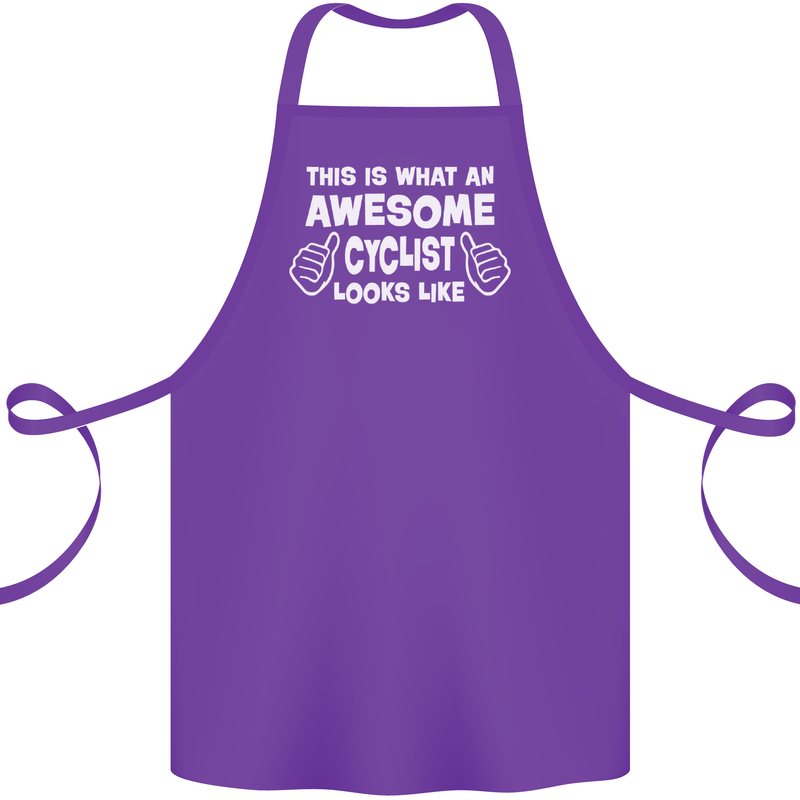 This Is What An Awesome Cyclist Cyclist Cotton Apron 100% Organic Purple
