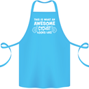 This Is What An Awesome Cyclist Cyclist Cotton Apron 100% Organic Turquoise