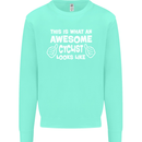 This Is What An Awesome Cyclist Cyclist Kids Sweatshirt Jumper Peppermint