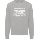 This Is What An Awesome Cyclist Cyclist Kids Sweatshirt Jumper Sports Grey