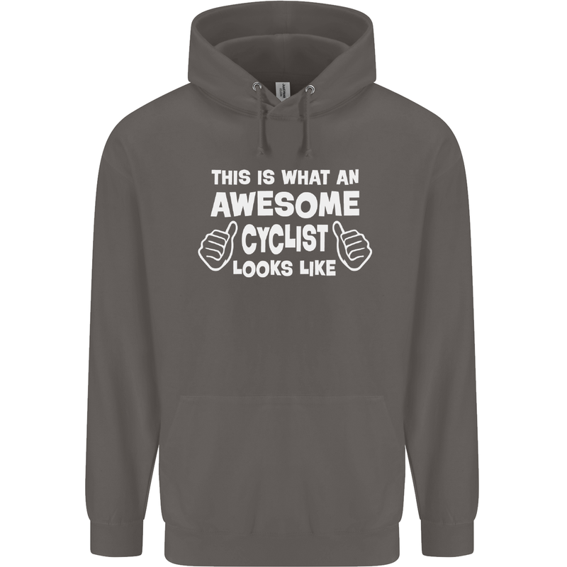 This Is What An Awesome Cyclist Cyclist Mens 80% Cotton Hoodie Charcoal