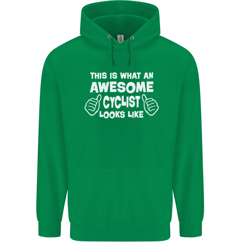 This Is What An Awesome Cyclist Cyclist Mens 80% Cotton Hoodie Irish Green