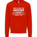 This Is What An Awesome Cyclist Cyclist Mens Sweatshirt Jumper Bright Red