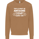 This Is What An Awesome Cyclist Cyclist Mens Sweatshirt Jumper Caramel Latte