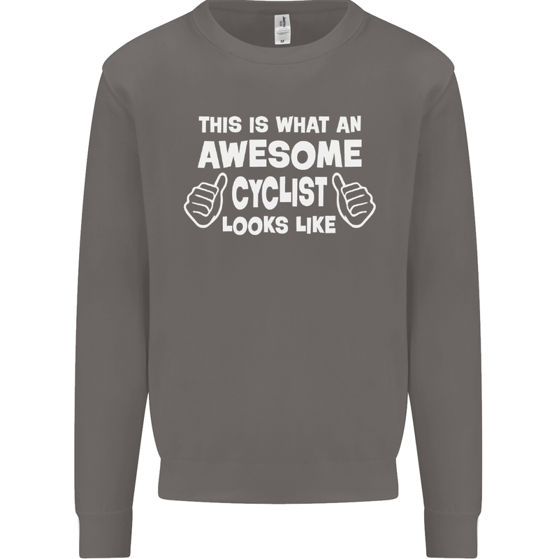 This Is What An Awesome Cyclist Cyclist Mens Sweatshirt Jumper Charcoal