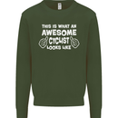 This Is What An Awesome Cyclist Cyclist Mens Sweatshirt Jumper Forest Green