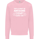 This Is What An Awesome Cyclist Cyclist Mens Sweatshirt Jumper Light Pink