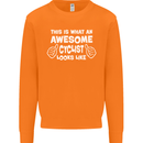 This Is What An Awesome Cyclist Cyclist Mens Sweatshirt Jumper Orange