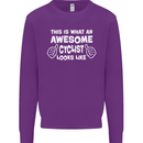 This Is What An Awesome Cyclist Cyclist Mens Sweatshirt Jumper Purple