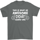 This Is What An Awesome Cyclist Cyclist Mens T-Shirt Cotton Gildan Charcoal