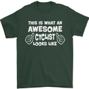 This Is What An Awesome Cyclist Cyclist Mens T-Shirt Cotton Gildan Forest Green
