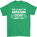 This Is What An Awesome Cyclist Cyclist Mens T-Shirt Cotton Gildan Irish Green