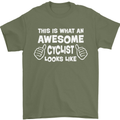 This Is What An Awesome Cyclist Cyclist Mens T-Shirt Cotton Gildan Military Green