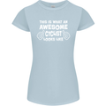 This Is What An Awesome Cyclist Cyclist Womens Petite Cut T-Shirt Light Blue
