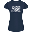 This Is What An Awesome Cyclist Cyclist Womens Petite Cut T-Shirt Navy Blue