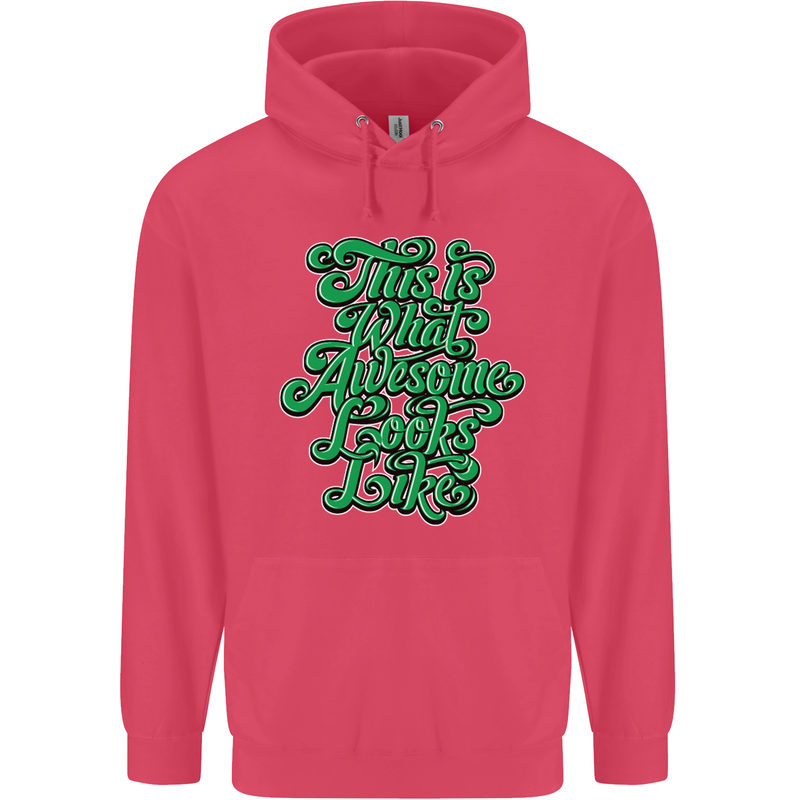 This Is What Awesome Looks Like Funny Childrens Kids Hoodie Heliconia