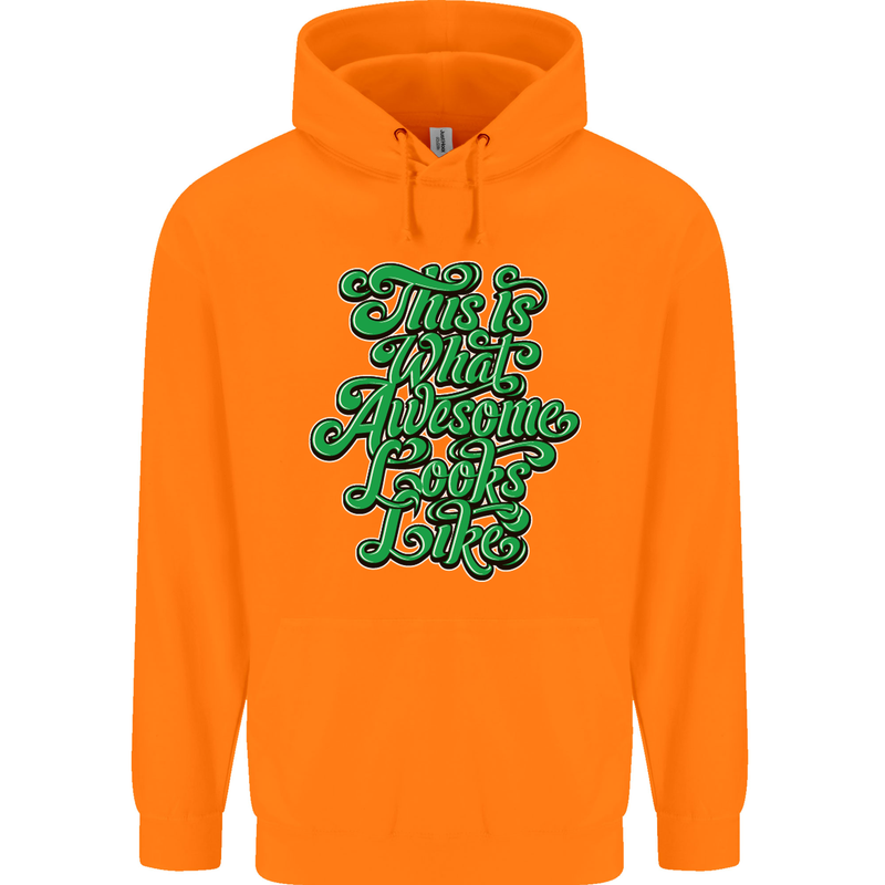 This Is What Awesome Looks Like Funny Childrens Kids Hoodie Orange