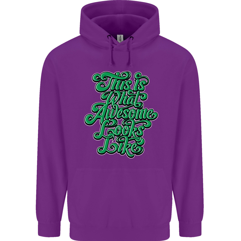 This Is What Awesome Looks Like Funny Childrens Kids Hoodie Purple