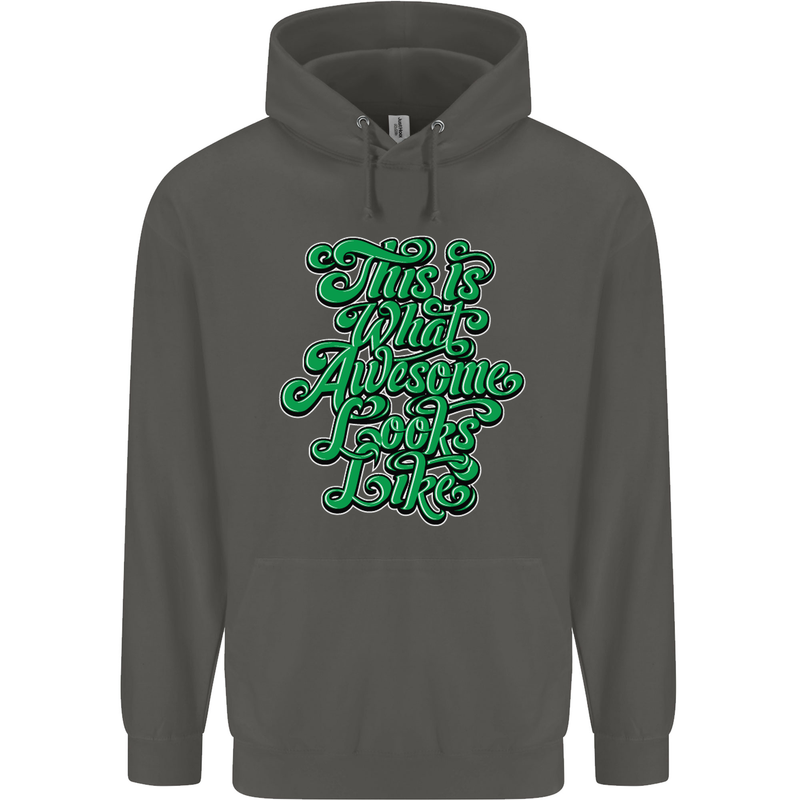 This Is What Awesome Looks Like Funny Childrens Kids Hoodie Storm Grey