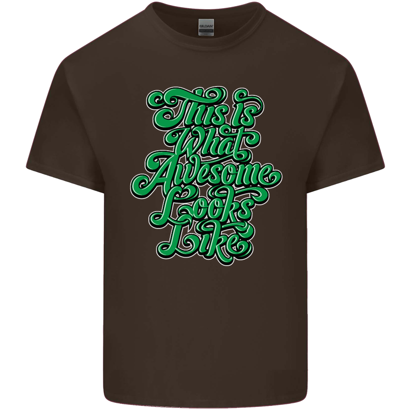This Is What Awesome Looks Like Funny Kids T-Shirt Childrens Chocolate