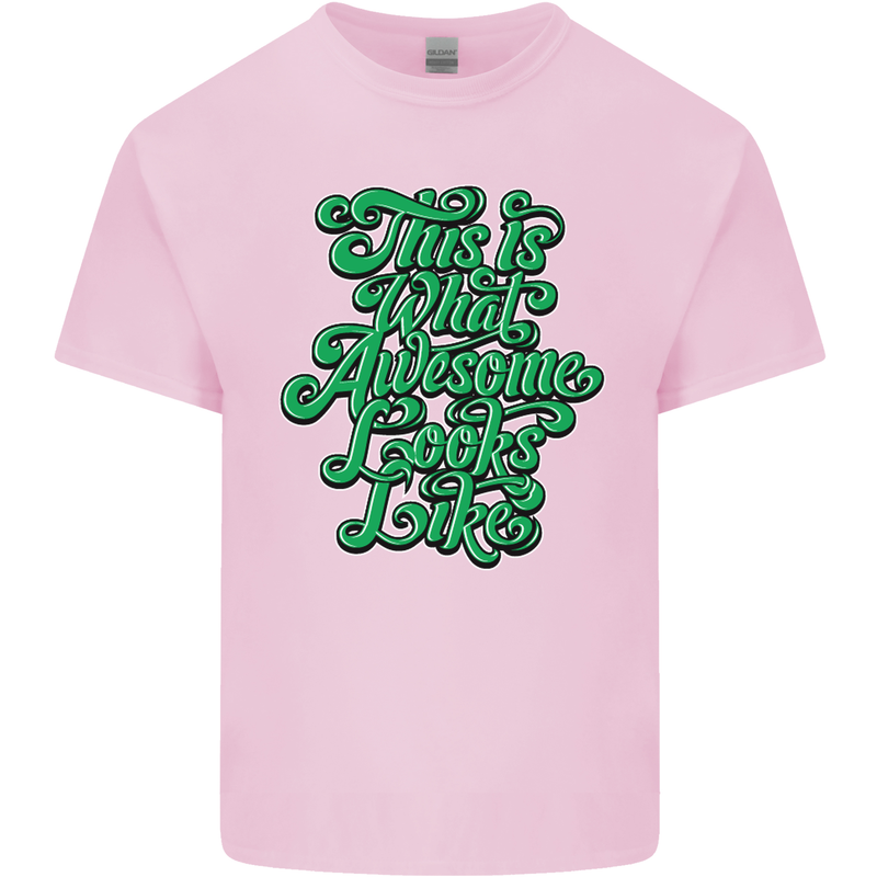 This Is What Awesome Looks Like Funny Kids T-Shirt Childrens Light Pink