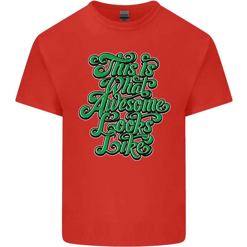 This Is What Awesome Looks Like Funny Kids T-Shirt Childrens Red