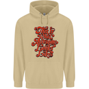 This Is What Awesome Looks Like Funny Mens 80% Cotton Hoodie Sand
